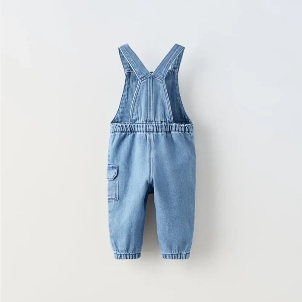 Zara Denim Overalls Jean 9-12‎ months NWT